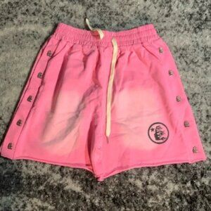 Hellstar Brainwashed without Brain Pink Washed Button Sided Shorts Men’s Large